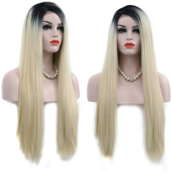 Ombre Blonde Straight Wig